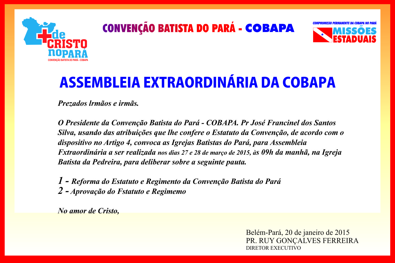 Assembleia Estraordinária 2015